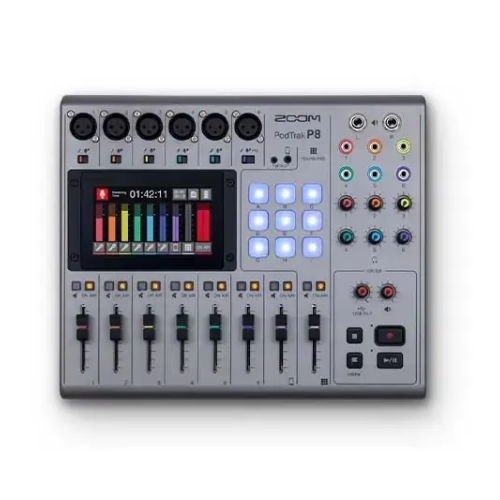 מיקסר הקלטה לפודקאסט Zoom PodTrak P8