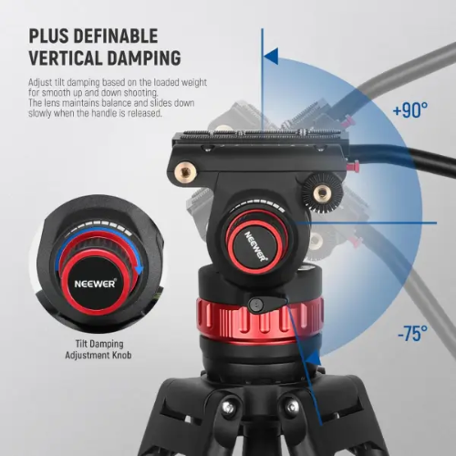 חצובת וידאו מקצועית NEEWER Video Tripod TP75 – תמונה 5