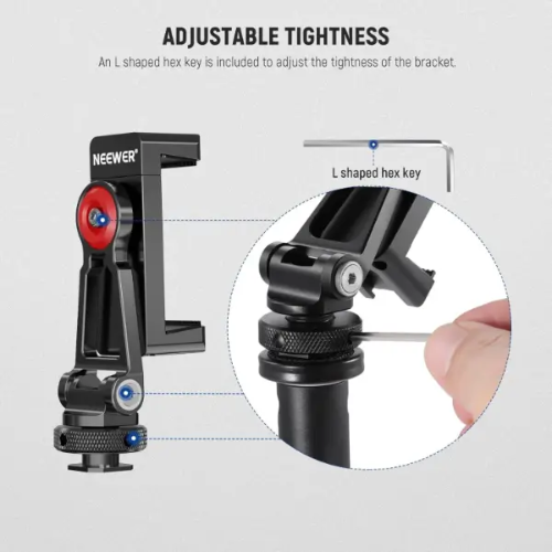 מחזיק טלפון אוניברסלי NEEWER Metal Phone Tripod Mount – תמונה 2