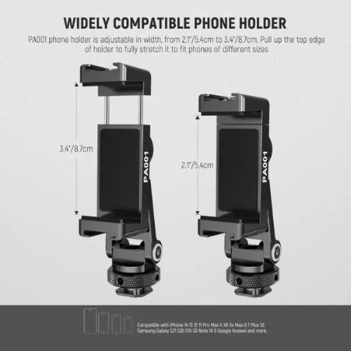 מחזיק טלפון אוניברסלי NEEWER Metal Phone Tripod Mount – תמונה 4