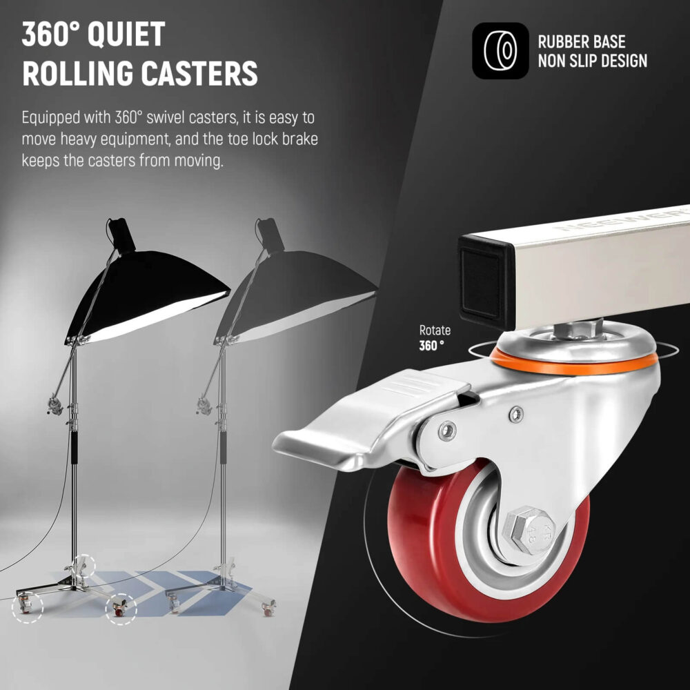 בסיס תאורה כבד גלגלים NEEWER ST002 Steel Light Stand Base