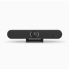 מצלמת ועידה Rocware RB10 Smart VideoBar בעיצוב סאונדבר קומפקטי ואלגנטי בצבע שחור, הכוללת עדשת 4K מרכזית חכמה ומערך רמקול ומיקרופונים מובנה.