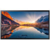 מסך מגע מקצועי Samsung QMB-T 55" 4K UHD QM55B-T מבית view center, מציג עיצוב תעשייתי דק, נקי ויוקרתי בעל שוליים סימטריים דקים. התמונה מציגה את פאנל הזכוכית בגימור מט (Non-Glare) המונע השתקפויות, המותאם להצבה אופקית או אנכית ומיועד לעמדות אינטראקטיביות, חדרי ישיבות חכמים ושילוט דיגיטלי מתקדם לעסקים.
