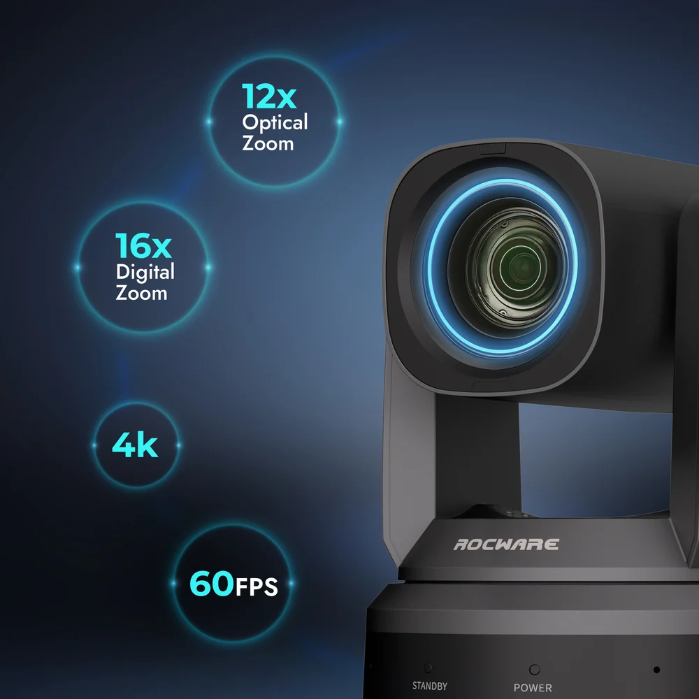 מצלמת ועידה Rocware RC841UX 4K PTZ Pro – תמונה 6